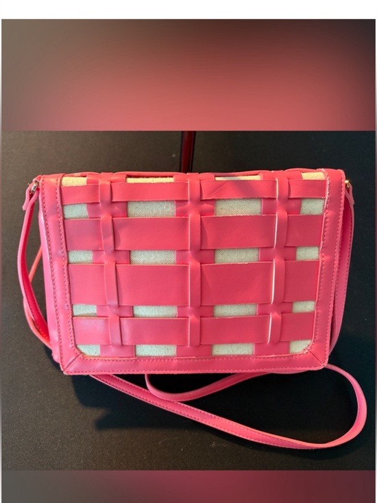 Handbags - Pink Woven Crossbody Bag - Fashionable Women's Shoulder Bag